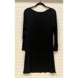 Eileen Fisher Black Dress‎ Long Sleeve Minimalist Casual Size M